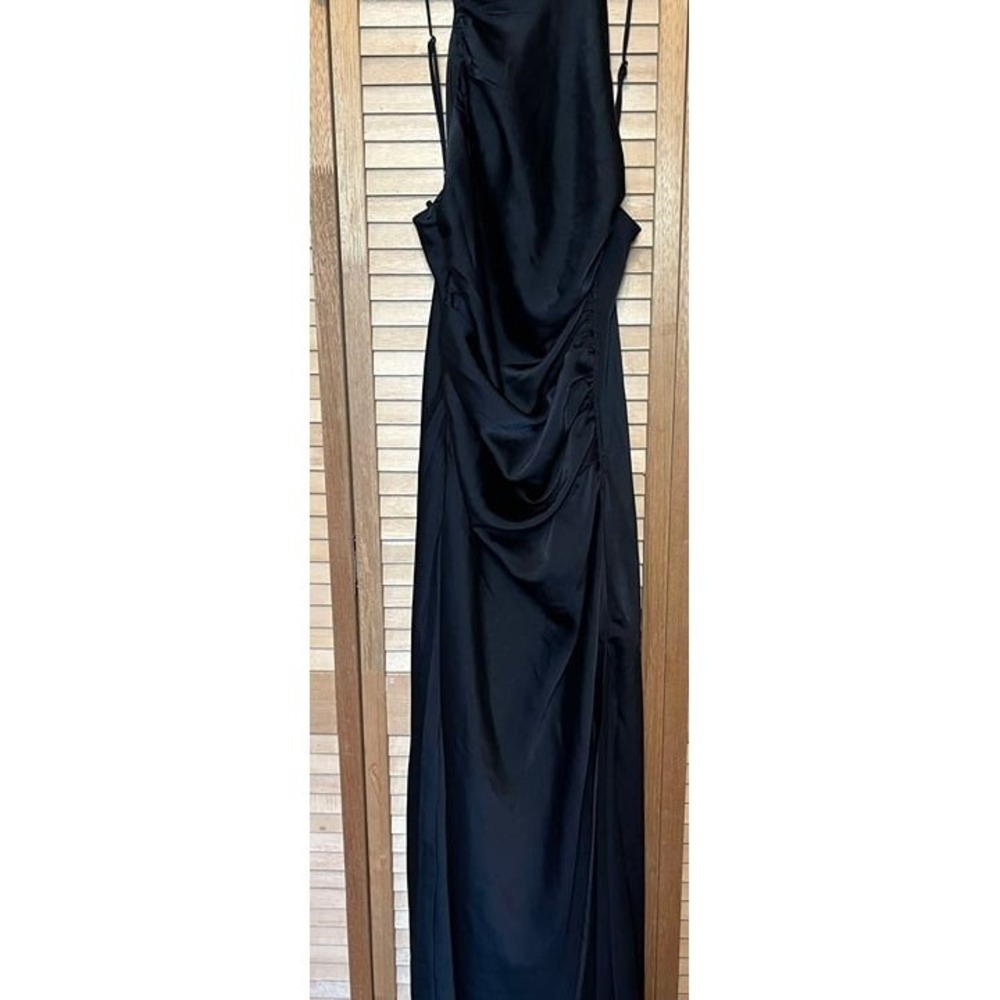 ASTR  Black Halter Top  Cocktail Gown‎ SZ L Goth Sexy Witch Steampunk Club